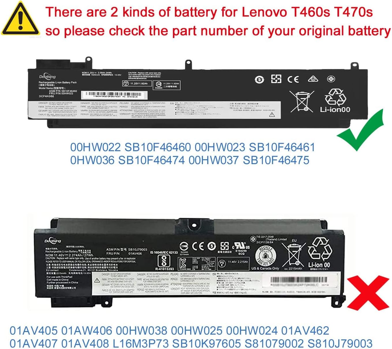 BATTERY LENOVO 00HW023 image 2