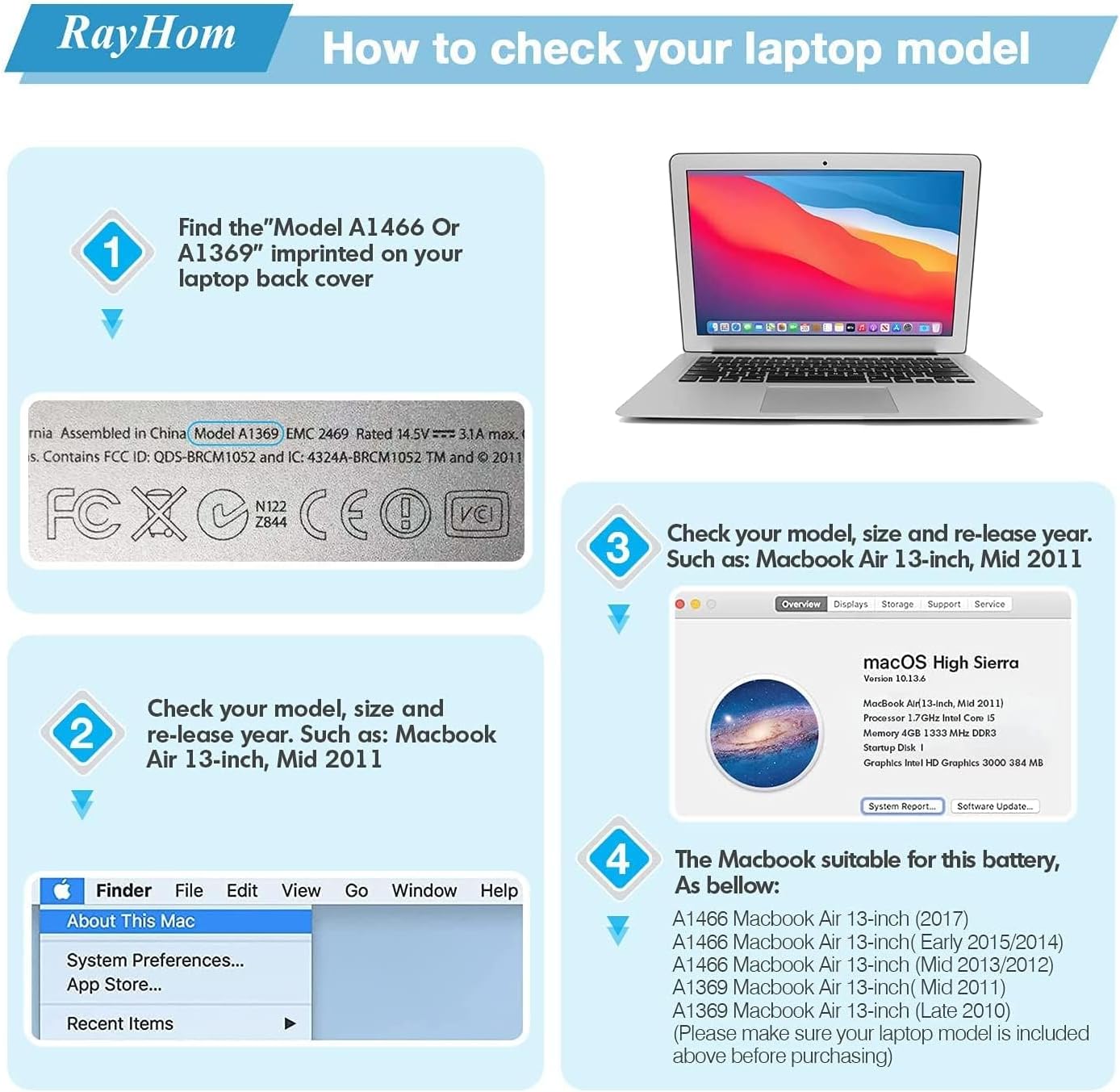 MacBook Air 13″ (Late 2010-2017) Battery image 5