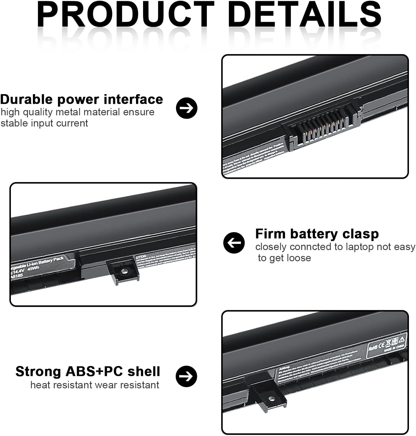 BATTERY TOSHIBA PA5185U image 4