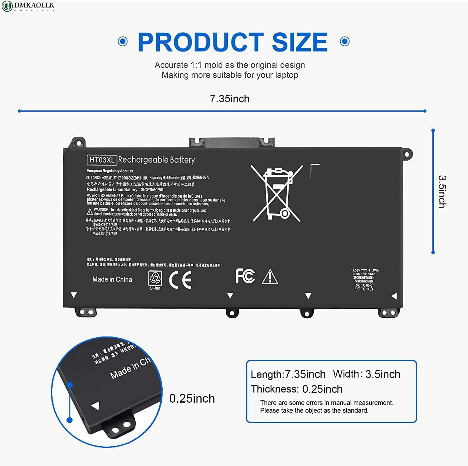 HP Battery HT03XL image 2
