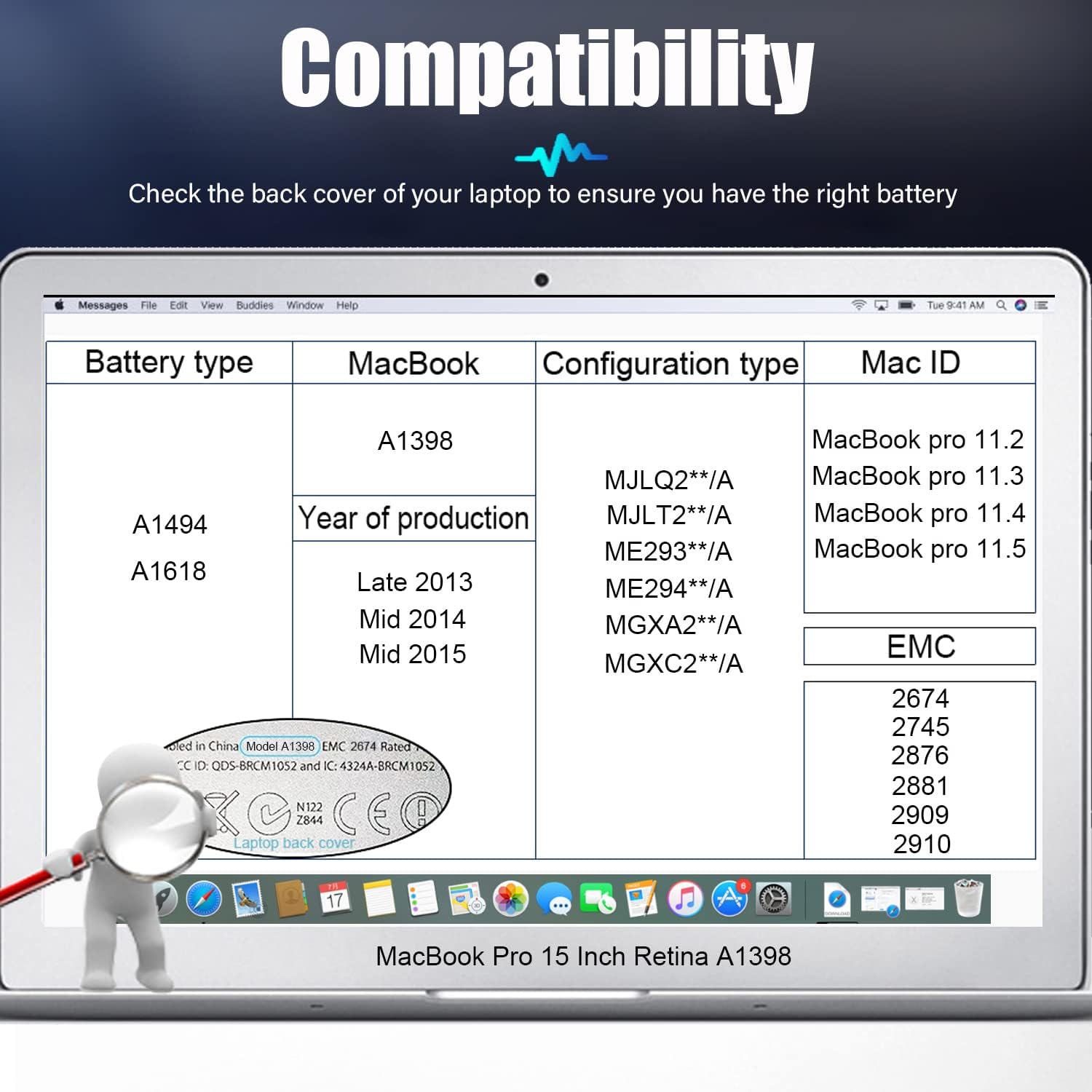A1398 MacBook Pro Battery (15 Inch 2015) image 5