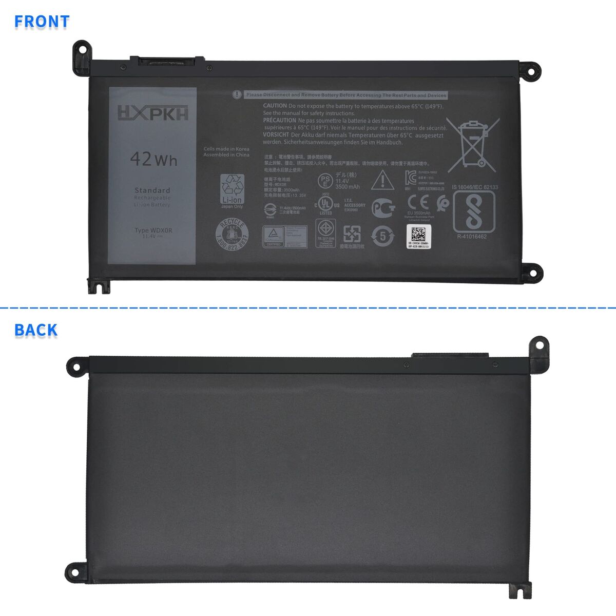 BATTERY DELL WDX0R image 2