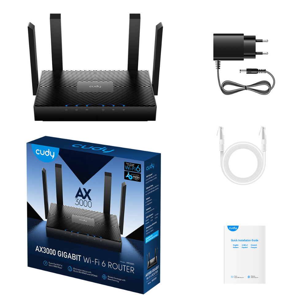Cudy WR3000 AX3000 Gigabit WiFi 6 Router image 3