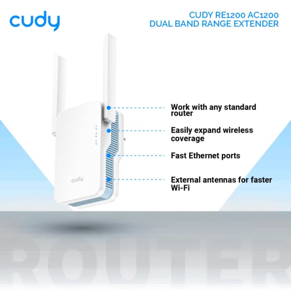 Cudy AC1200 Dual Band WiFi Extender – 2.4GHz + 5GHz image 4