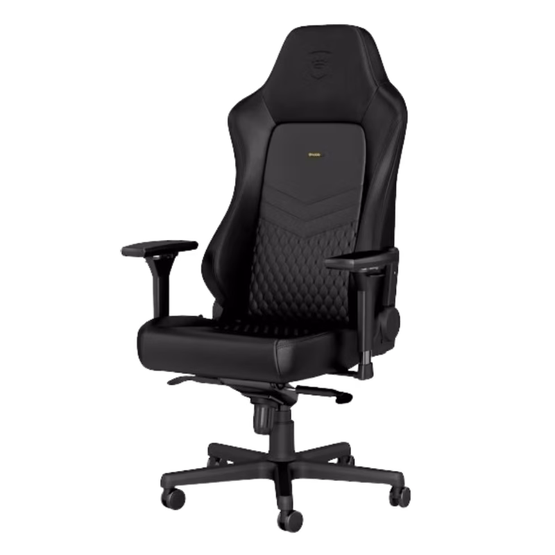 Noblechairs HERO Gaming Chair Real Leather – Black | NBL-HRO-RL-BLA | Tax Free