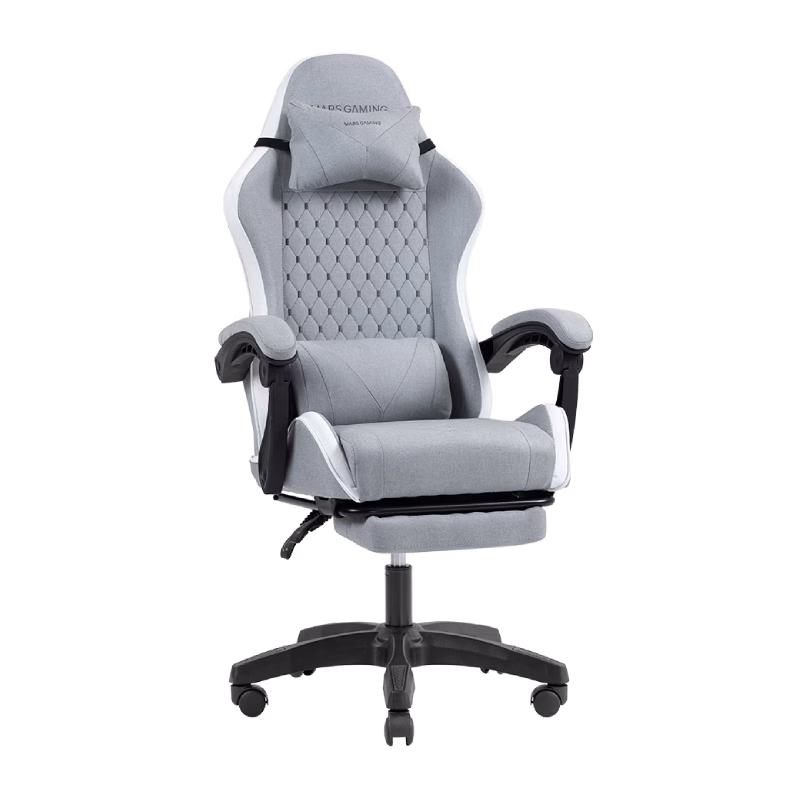 Mars Gaming MGC-X Fabric Gaming Chair | White | MGCXFGRPW